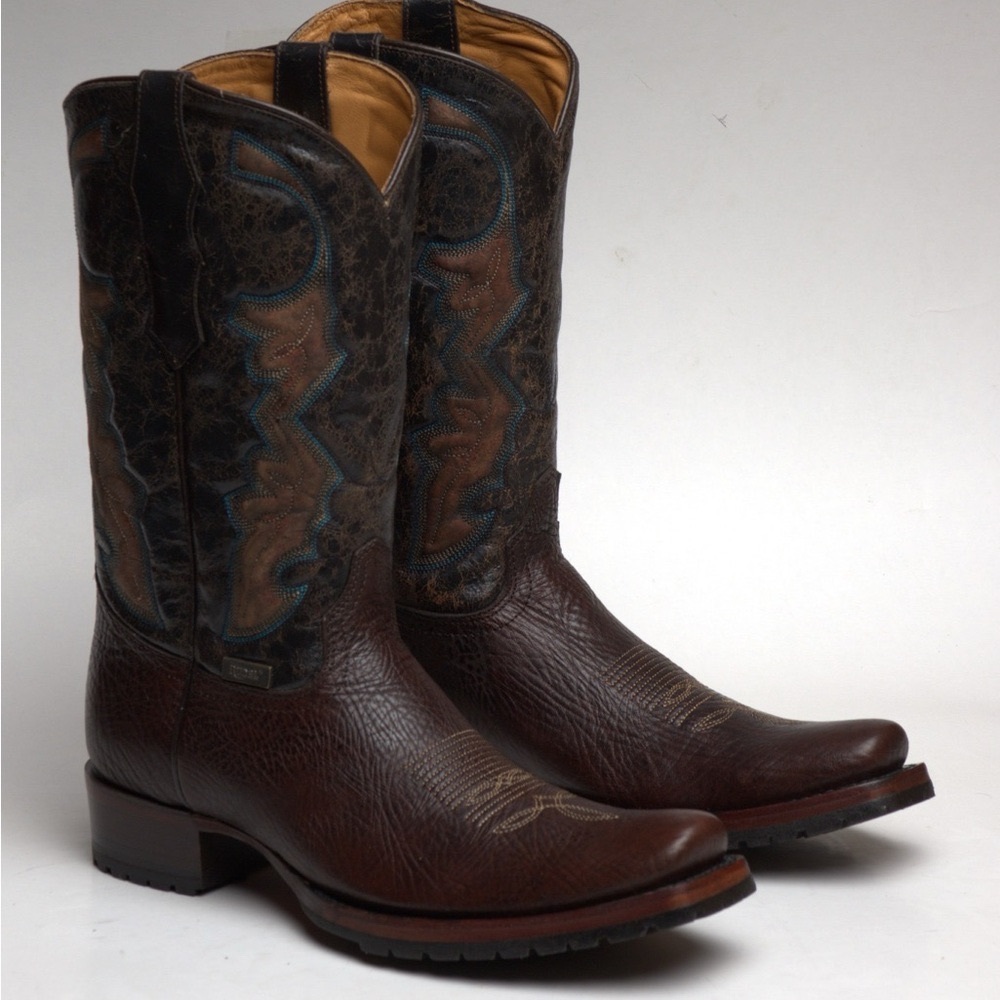 RUDEL Men’s Western boot- PIONEER bullhide moka/ brown